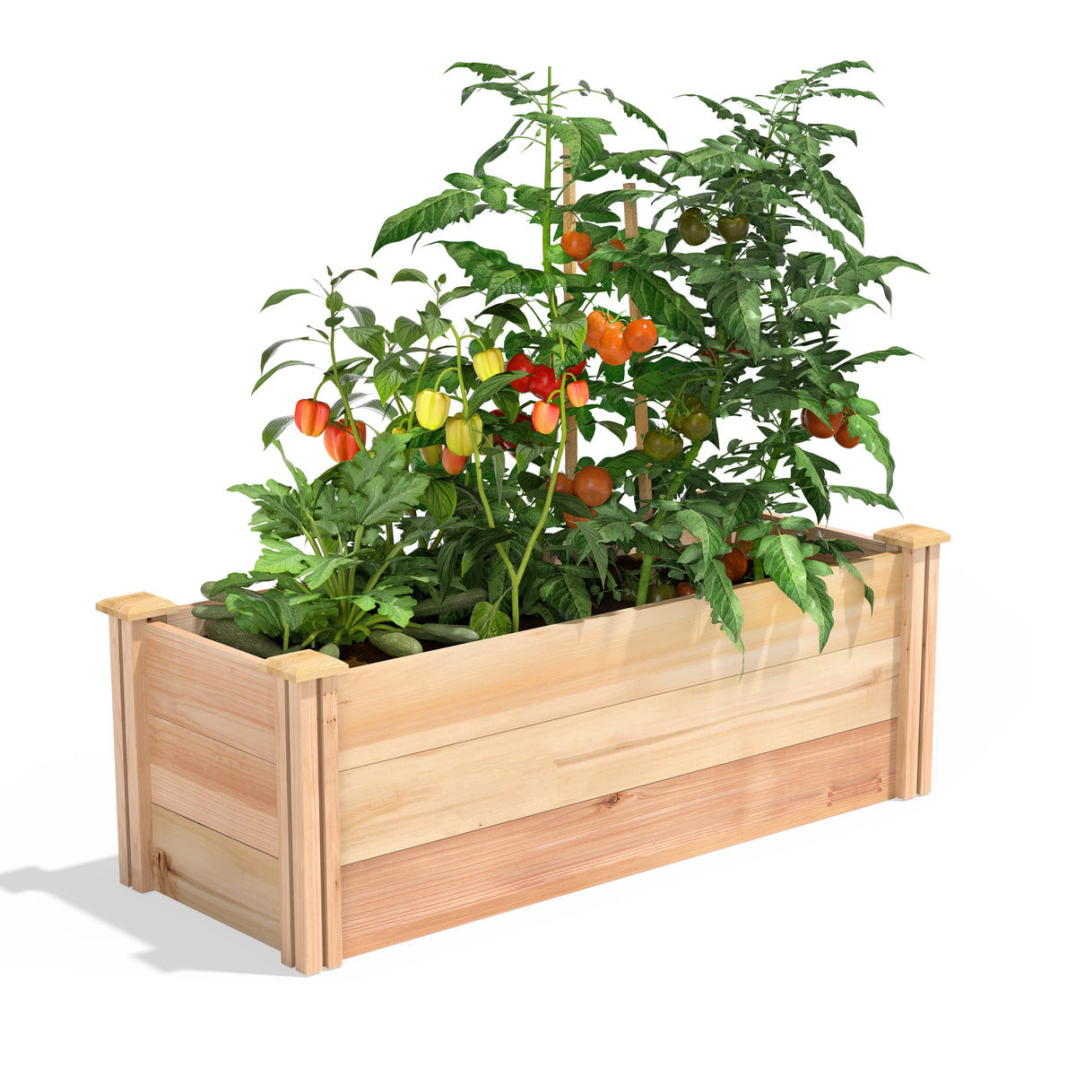Beige Wood and Cedar Raised Garden Kit P21780