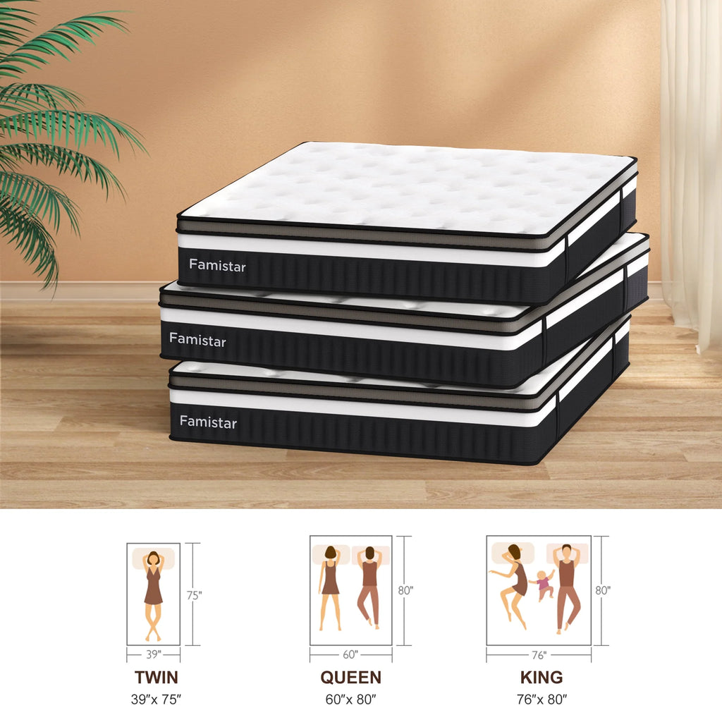13 Inch Hybrid Innerspring Mattress with Memory Foam C721