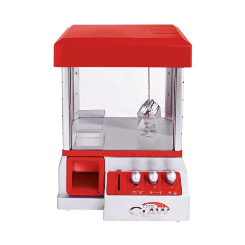 Mini Arcade Claw Machine Game with Lights & Sounds, 14 Inch x 10 Inch, Red K8540