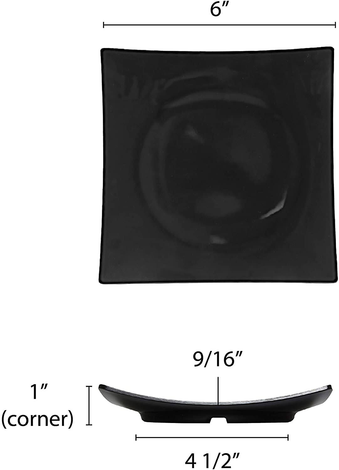 6x22 Melamine Flare Plate Q5322