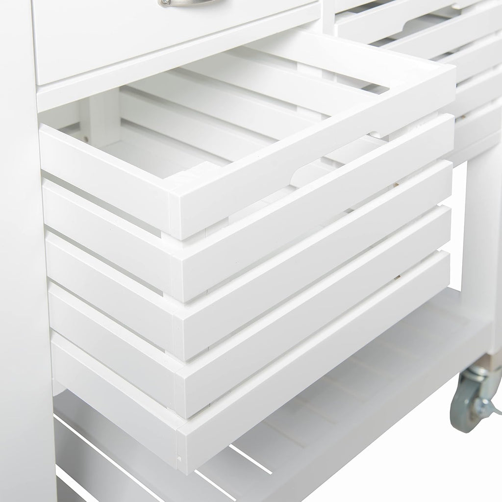 White Kitchen Cart V259