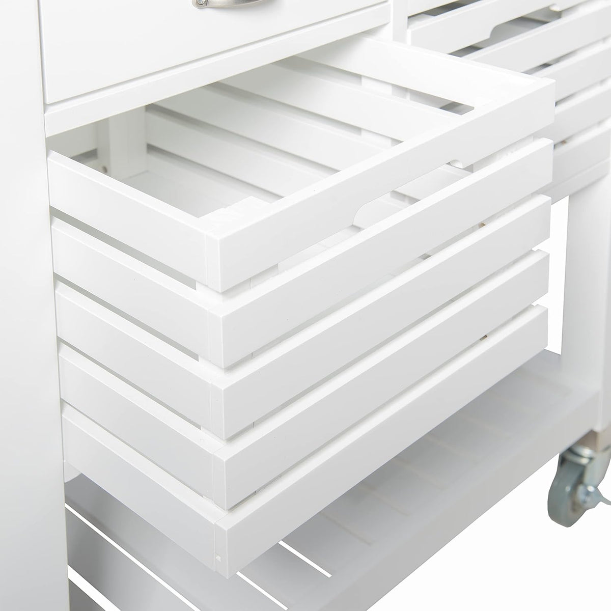 White Kitchen Cart V259