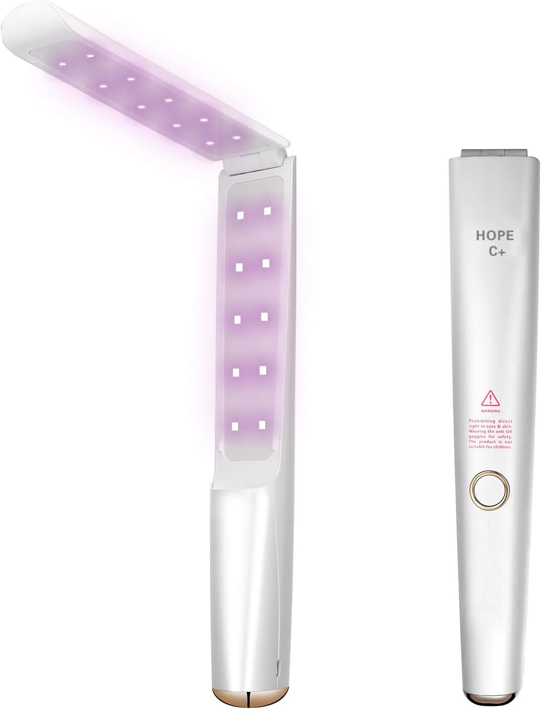 UV Light Sanitizer Wand with 20 UVC LEDs Portable Ultraviolet Sterilizer I974
