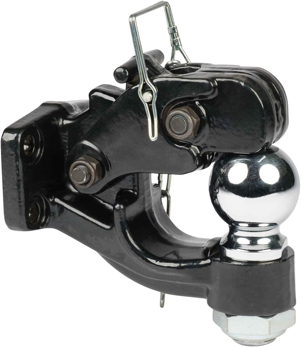 Pintle Hitch with 2-5/16-Inch Trailer Ball, 8 Ton Combination Hitch with Mounting Kit Y213
