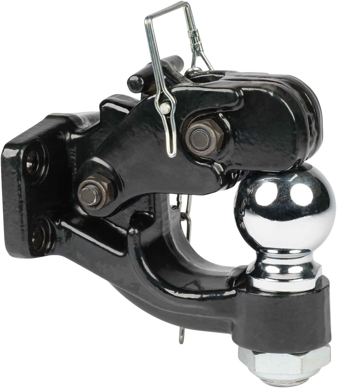 Pintle Hitch with 2-5/16-Inch Trailer Ball, 8 Ton Combination Hitch with Mounting Kit Y213