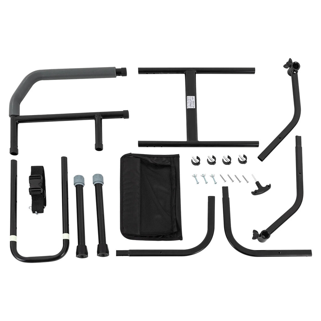 Black Adjustable Bed Side Rail with Storage Pocket J47754