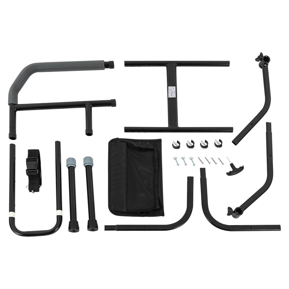 Black Adjustable Bed Side Rail with Storage Pocket J47754