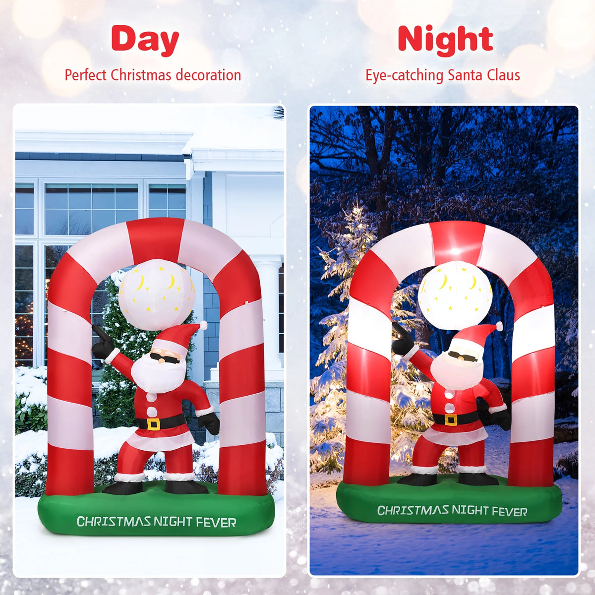 Inflatable Christmas Santa Claus Archway Yard Decoration M737