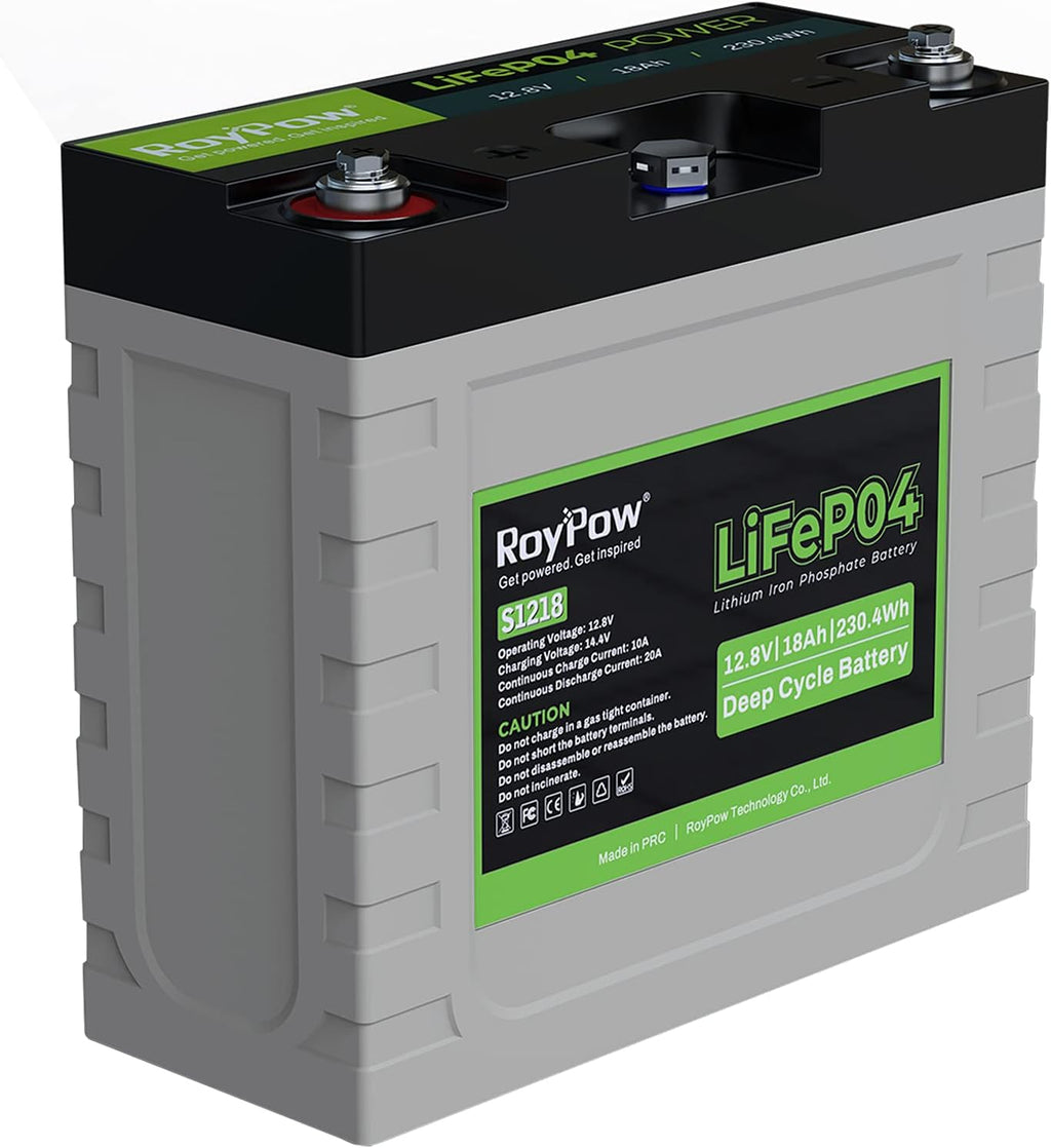 12V 18Ah Deep Cycle LiFePO4 Battery Rechargeable Lithium ion Batteries Built-in BMS I7349
