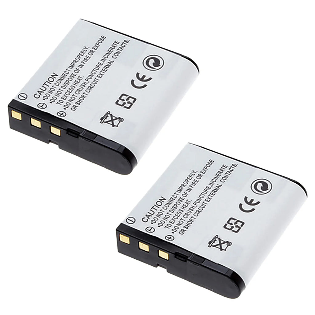 2-Pack High-Capacity Replacement Batteries with Rapid Travel Charger for Select Casio Cameras D184