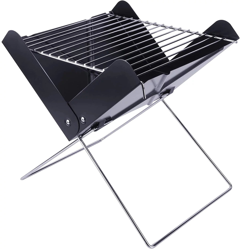 Charcoal BBQ Grill Foldable Black W94545