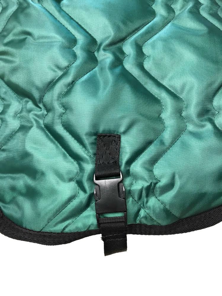 Large Green Poly Fill Saddle Carrier Bag N101