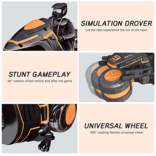 Remote Control Motorcycles 2WD High Speed 2.4Ghz with Riding Figure D376