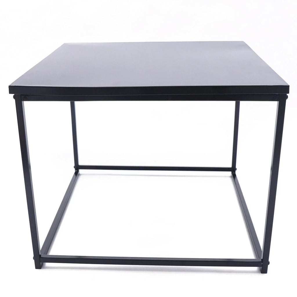 2Pcs Modern Industrial Square Iron End Table U37908