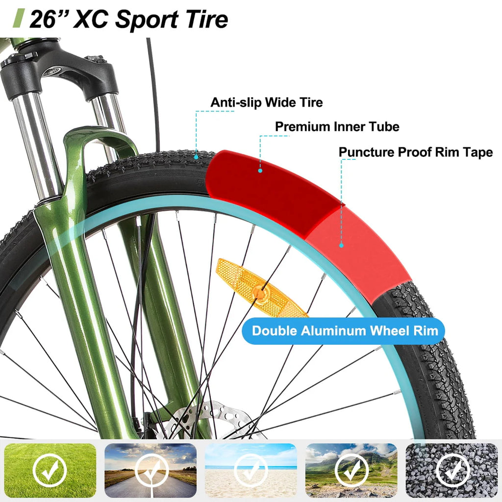 26 inch 24 Speeds Mountain Bike R409