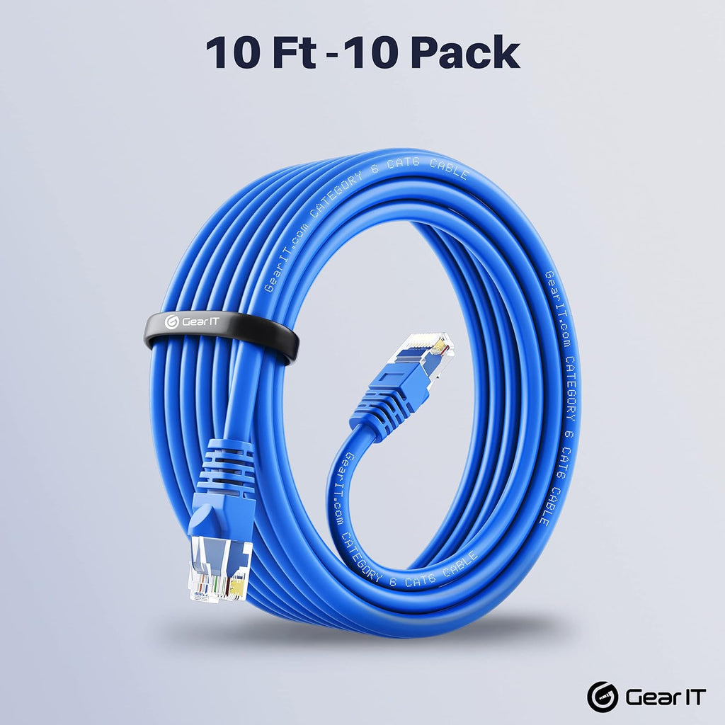 Cat 6 Ethernet Cable Snagless Patch 0.5 Feet Blue G932034