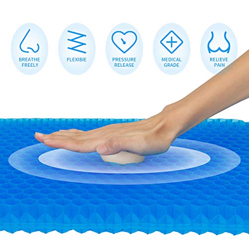 Large Gel Seat Cushion with Non-Slip Cover O347