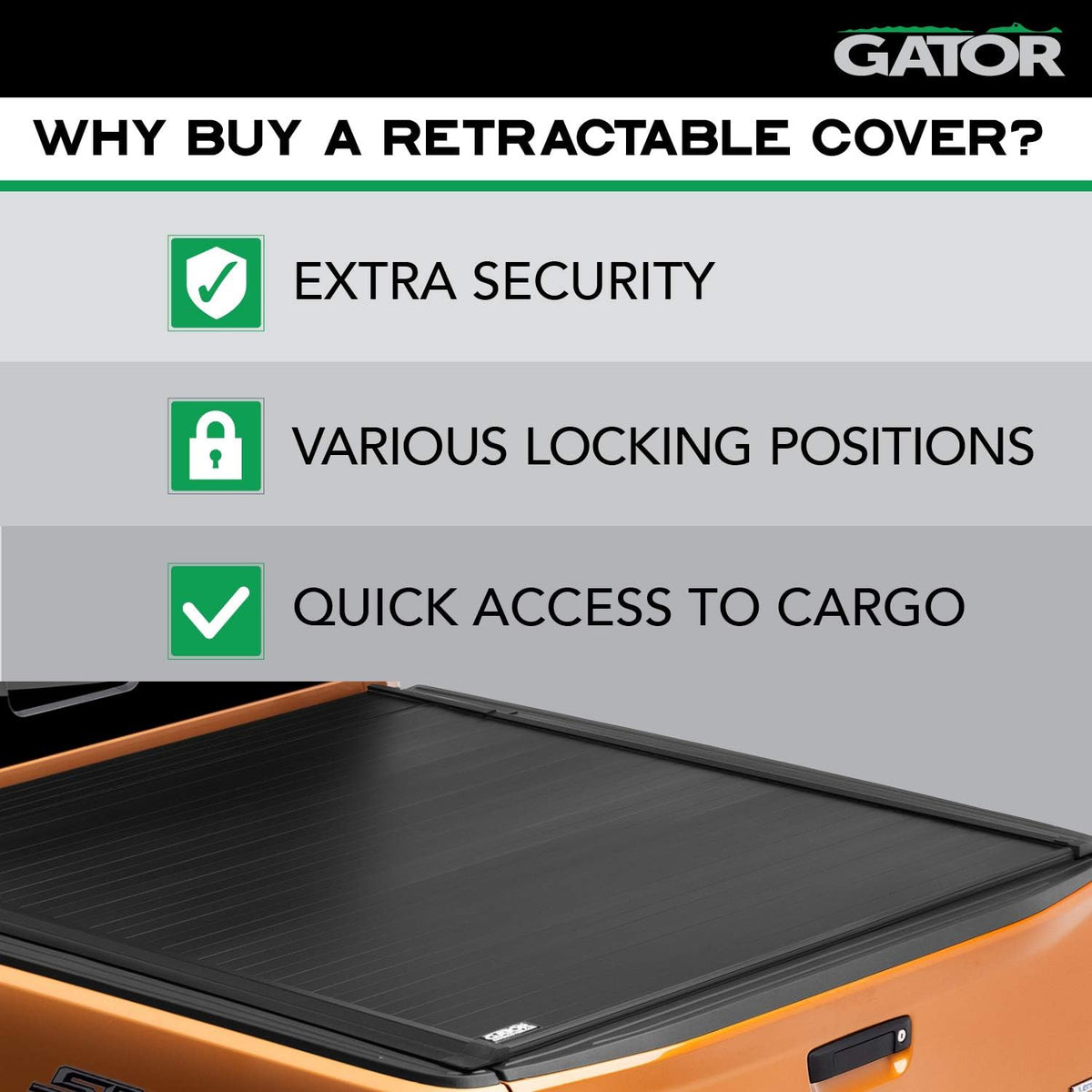 Retractable Truck Bed Tonneau Cover P34306