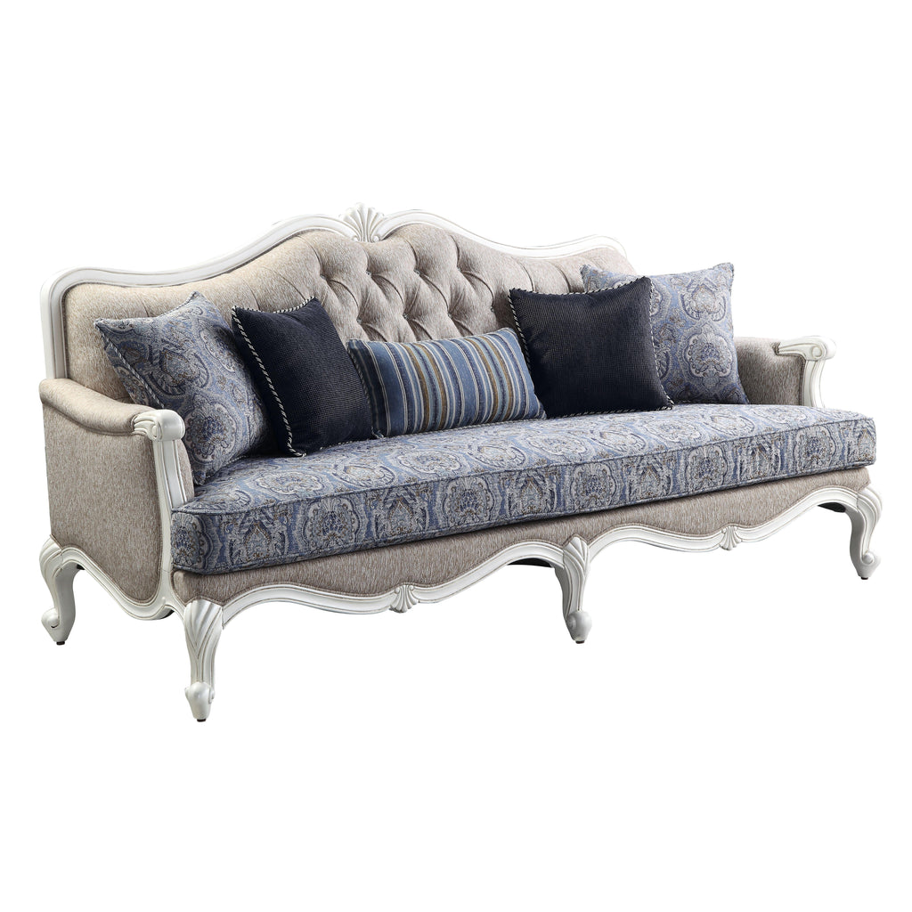 Beige Fabric 4pcs Living Room Set V484547