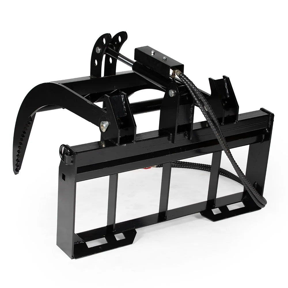 Hydraulic Skid Steer Pallet Fork Grapple Attachment, 1/2in Thick Steel Frame A98601