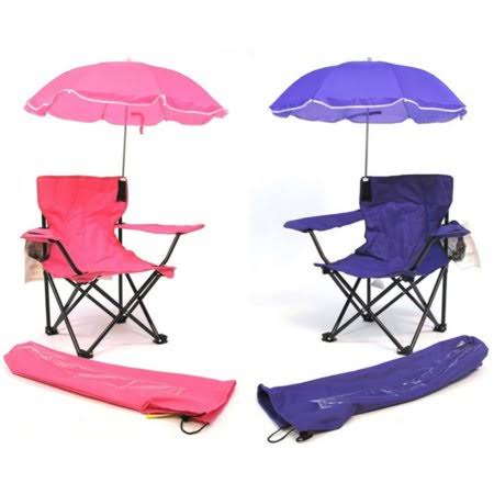 Hot Pink and Purple Kids Umbrella Camp Chair U5621