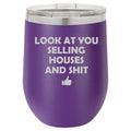 12 oz Double Wall Vacuum Insulated Stainless Steel Stemless Wine Tumbler Travel Mug With Lid J972