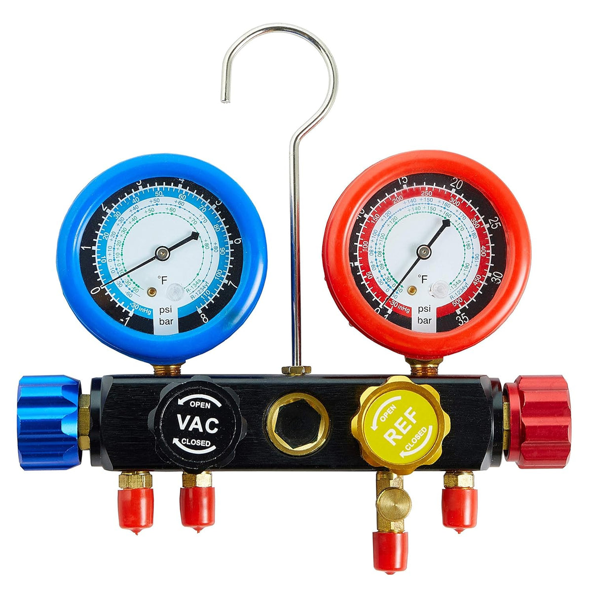 R1234YF R134A 4 Valve Manifold Gauge Set Pack of 2 D500667