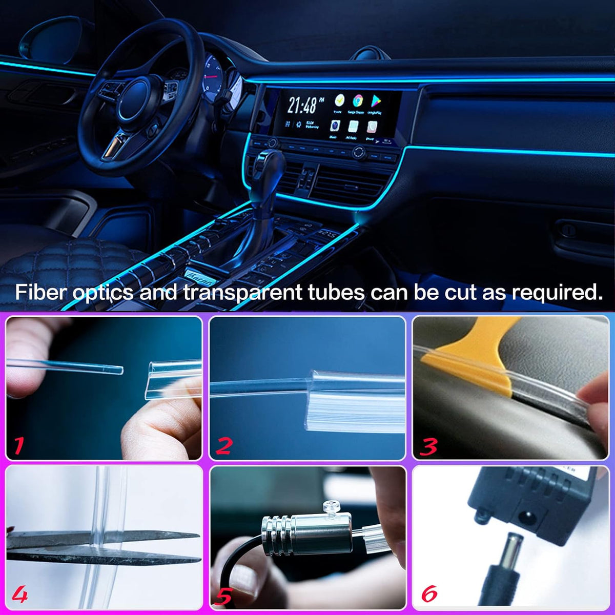 Car LED Strip Lights with Wireless APP and Remote Control H9026