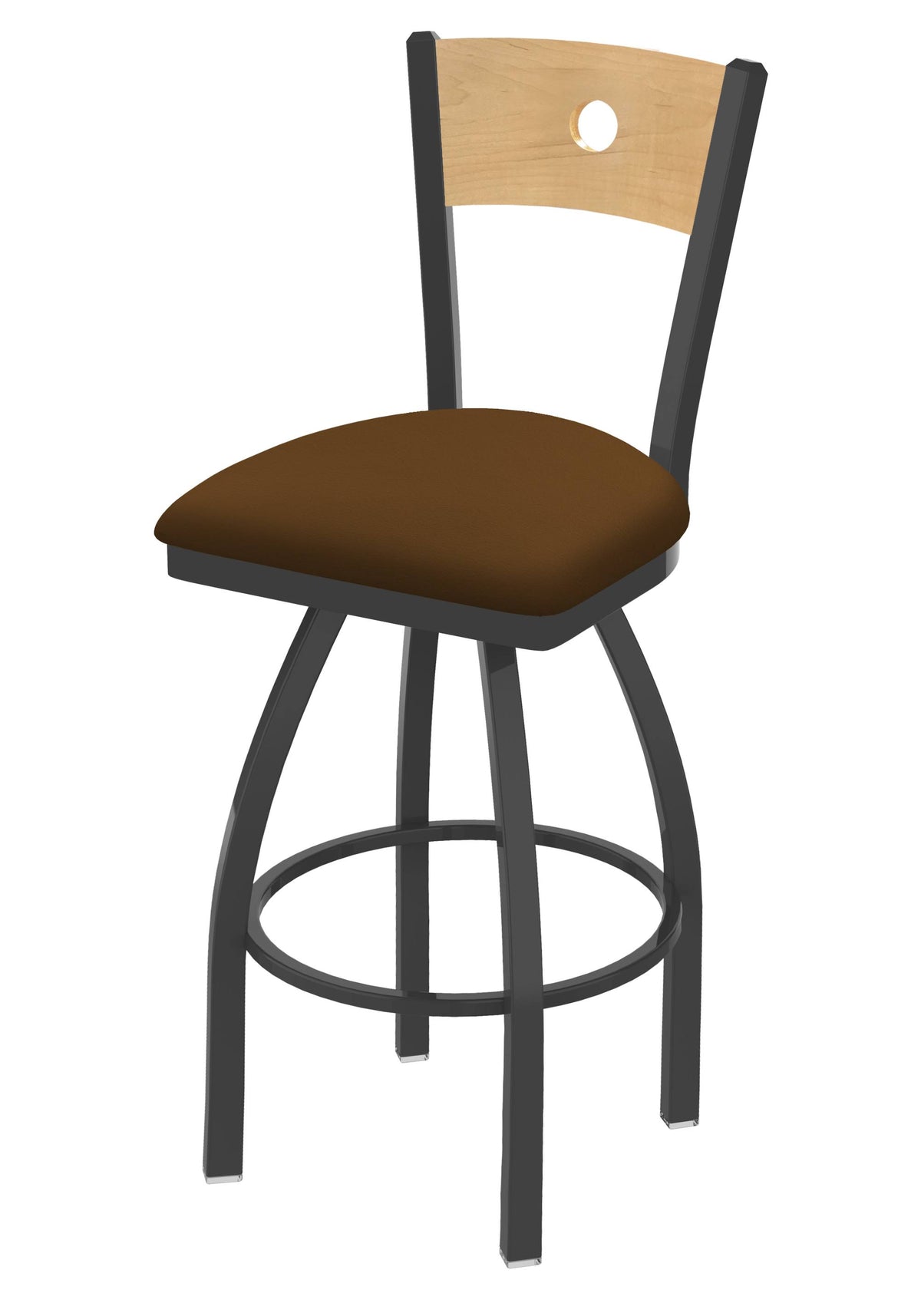25x22 Swivel Counter Stool with Pewter Finish F2599