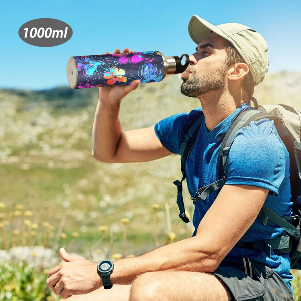 20 oz Insulated Stainless Steel Water Bottle with Straw Lid I722