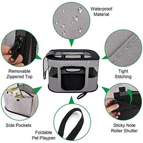 Portable Pet Playpen Collapsible Crates Kennel Y419637