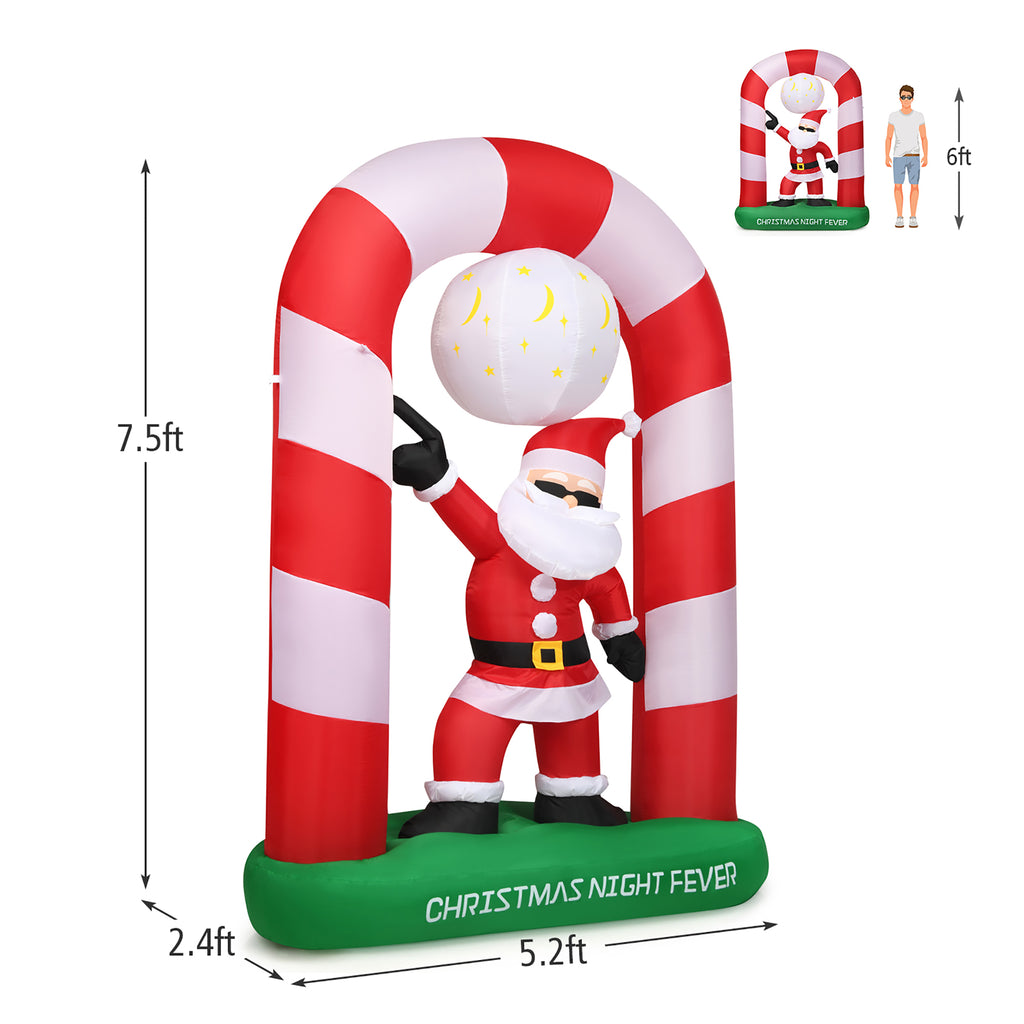 Inflatable Christmas Santa Claus Archway Yard Decoration M737