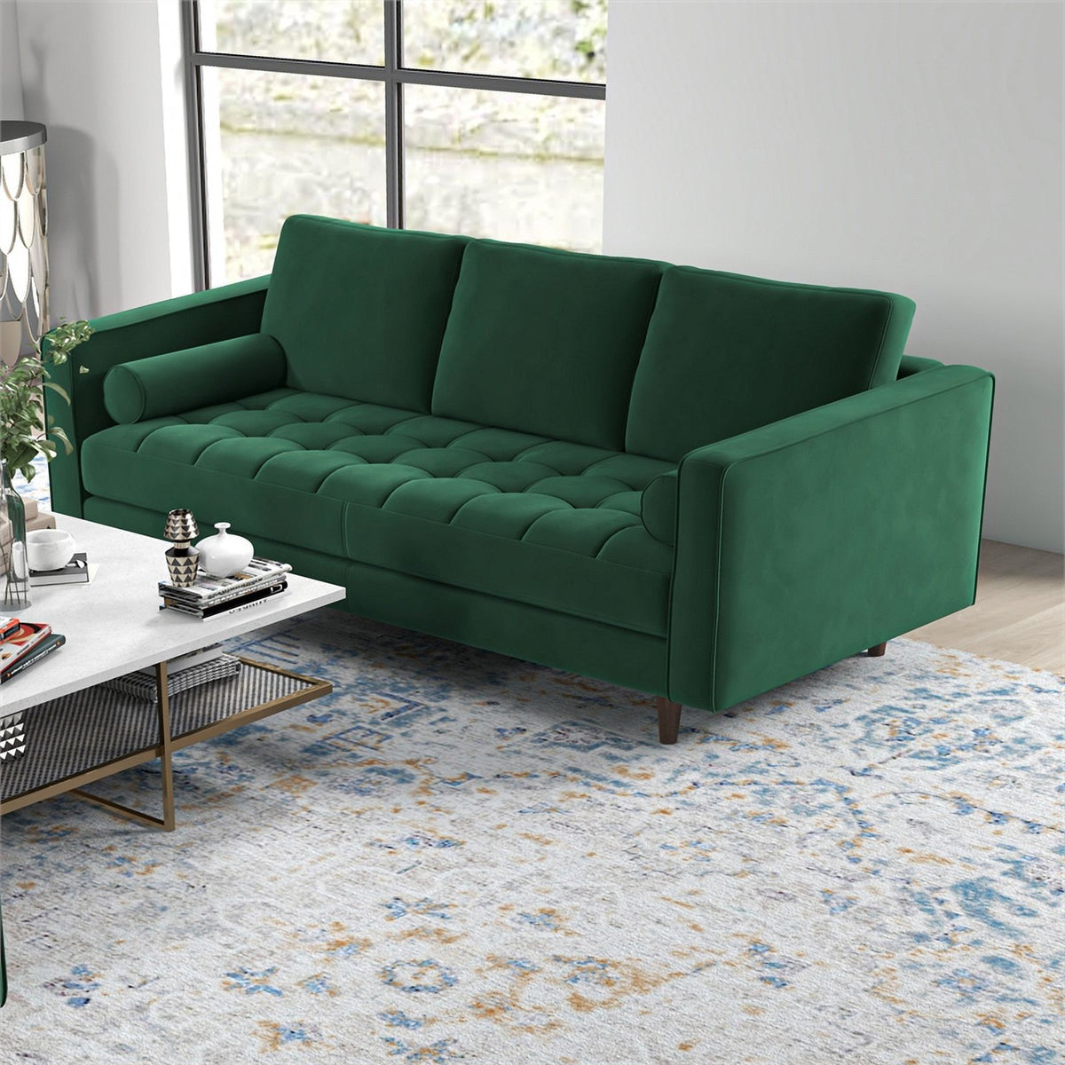 Green Velvet Sofa Set I24636