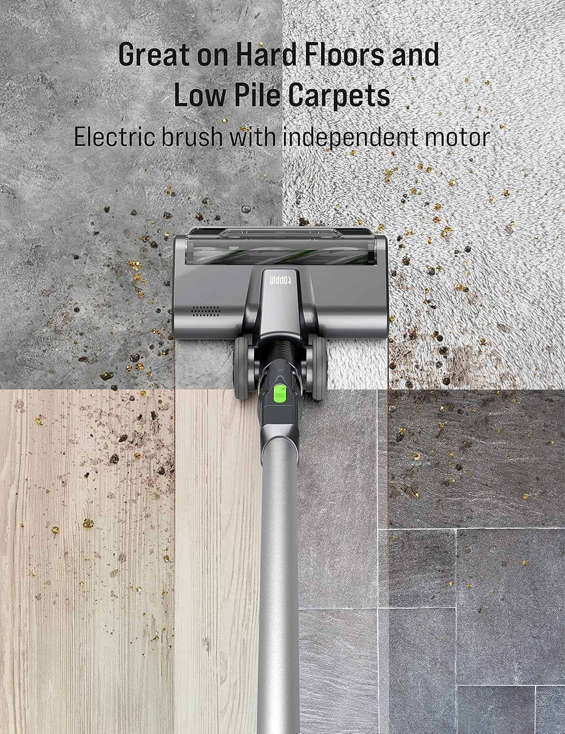 Cordless Stick Vacuum Cleaner with Detachable Battery H873