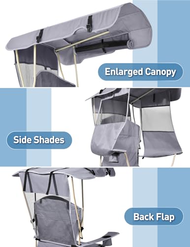 Folding Camping Chair with Canopy and Cup Holder U5776