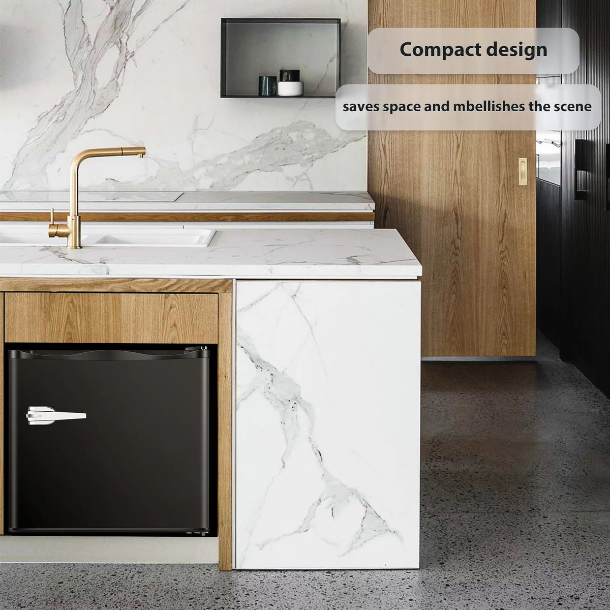 Black 1.2 Cu.ft Mini Upright Freezer E7452