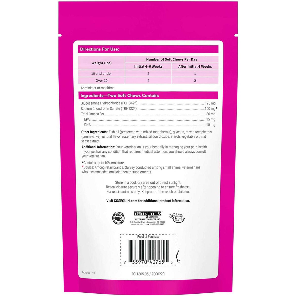 Cosequin Soft Chews Joint Supplement for Cats H104
