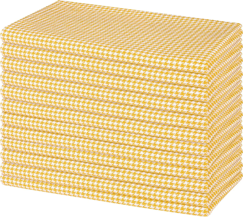 Reusable Cotton Houndstooth Cloth Napkin Set of 12 S674