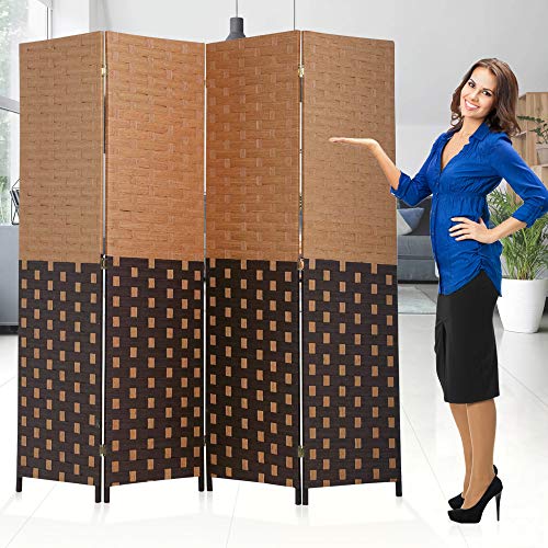 Black 6 Panel 6 ft Foldable Room Divider H846456