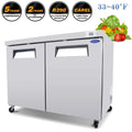 48" Undercounter Worktop Refrigerator Prep Table 14 Cu.Ft 2 Door L744070