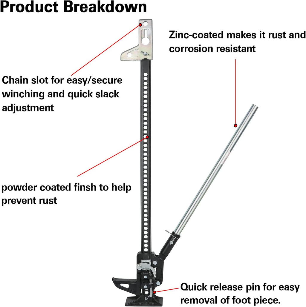 48 Off-Road High Lift Jack 3.5 Tons Capacity F84481