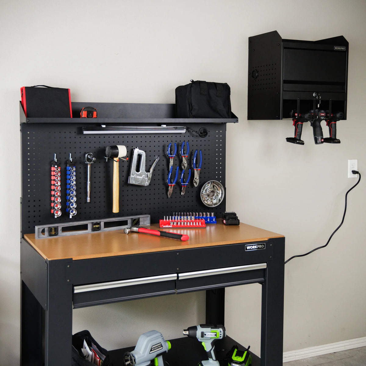 45-in Multipurpose Workbench with LED Light & Power Strip Z400916