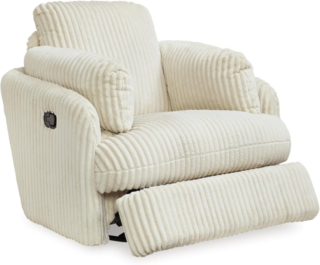 White Swivel Glider Recliner J4053