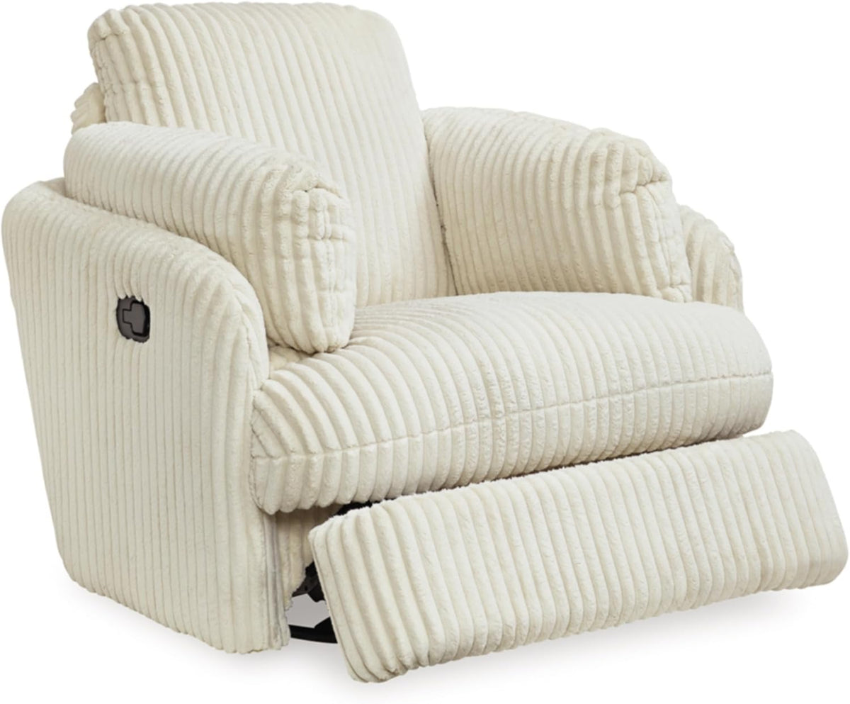 White Swivel Glider Recliner J4053