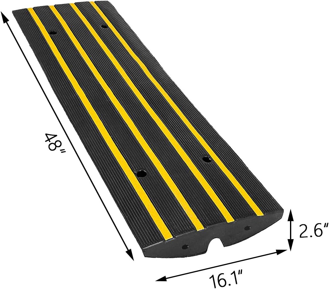Rubber Curb Ramps 2.5 Inch Rise 1 Pack 10 Ton Capacity P3155