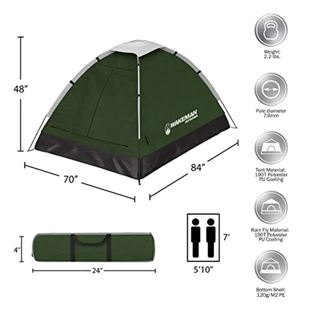 2-Person Dome Tent, Green M368244