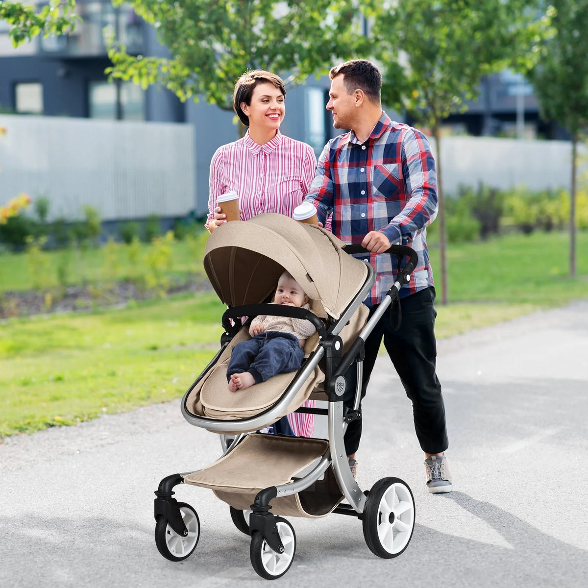 2-in-1 Baby Stroller with Reversible Seat Black M421