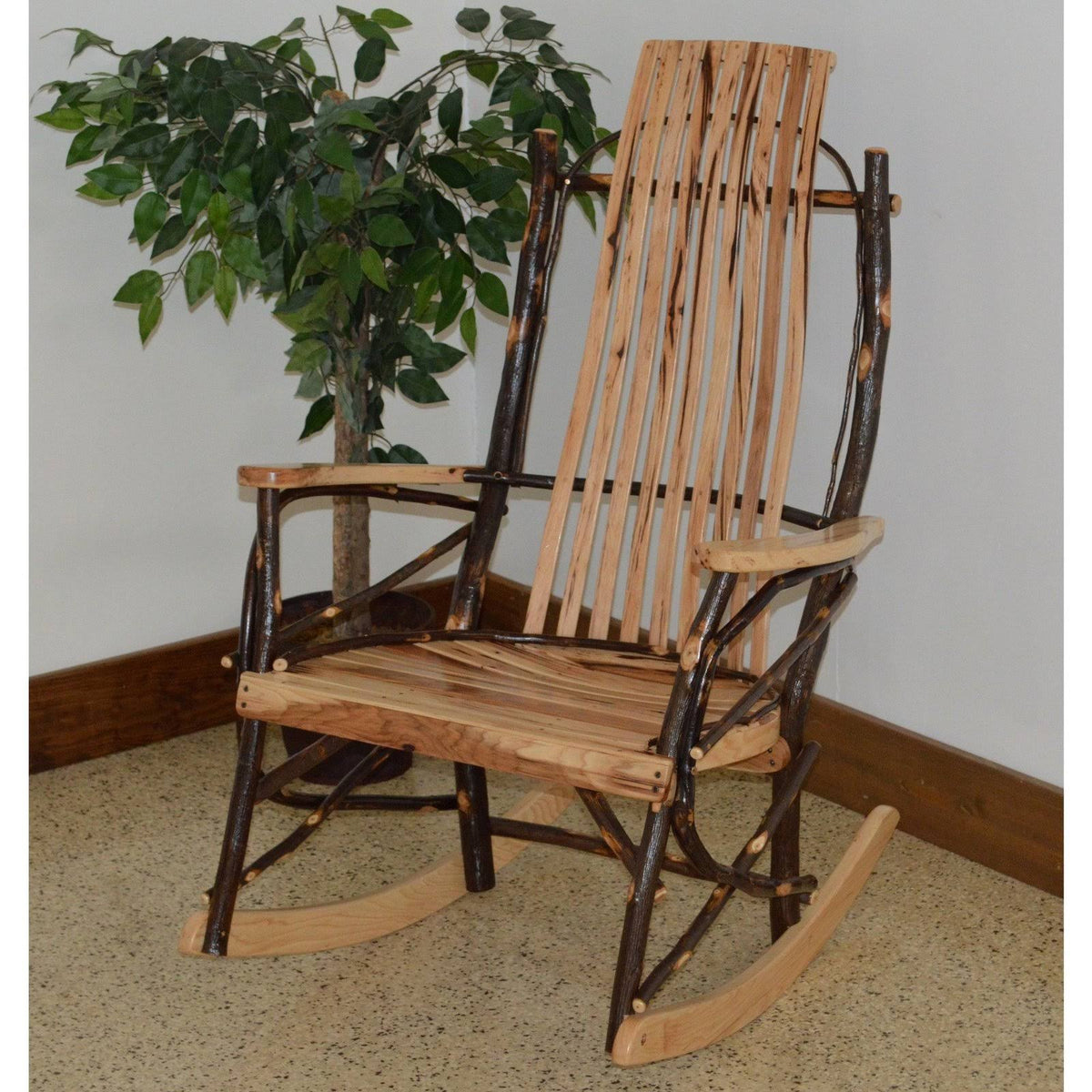 Natural Hickory 9-Slat Rocking Chair O347343