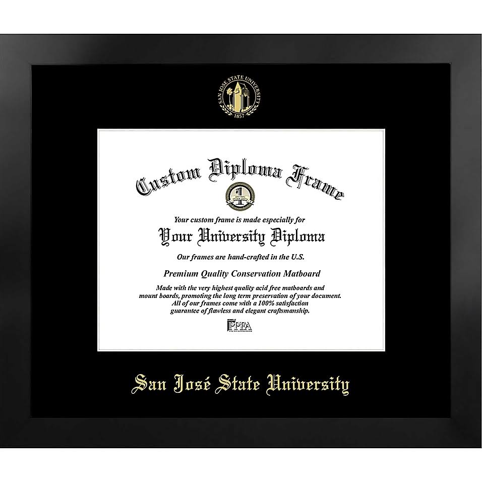 San Jose State University Spirit Diploma Black Frame R3379