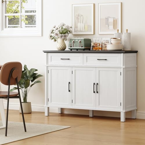 Black 48 Inches Buffet Cabinet with Storage C54700